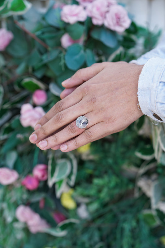 Disc Ring (Trishul Embossed)