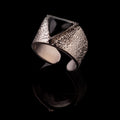 Triangle Stone Ring Gunmetal