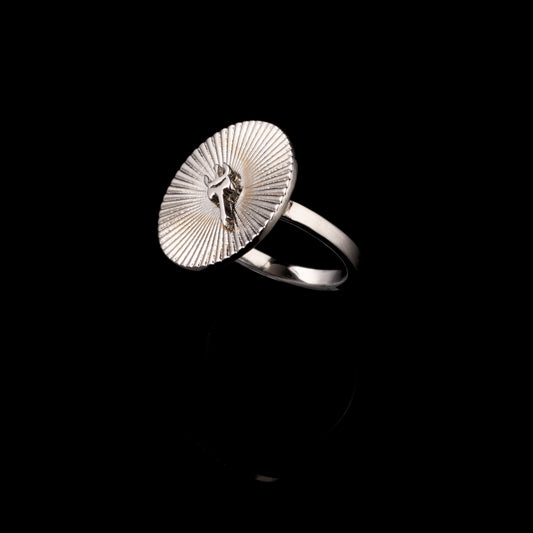 Disc Ring (Trishul Embossed) Gunmetal